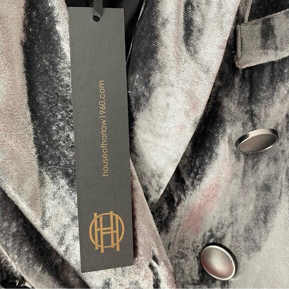 House of Harlow Gray NWTs Velvet Blazer size XS - Picture 5 of 7